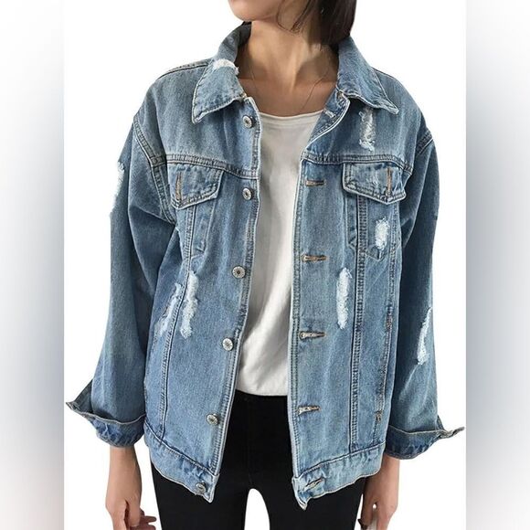 Judy Bridal Oversized Denim Jacket - Picture 2 of 5